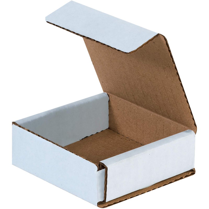 BOX USA BM331 3 ""L x 3 ""W x 1 ""H, White (Pack of 50) - Image 1